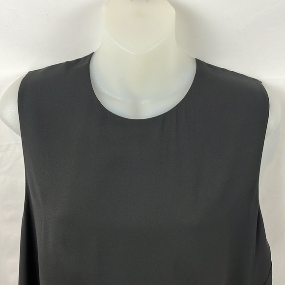 Babaton Hopkins Asymmetrical Sleeveless Black Blouse Tie-front Top Size M - Picture 7 of 13